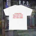 I Survived Raccoon City T-Shirt: Resident Evil Y2K Horror Game Tee