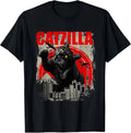 Catzilla - Funny Cat Lover Kitten Kitty Short Sleeve T-Shirt Small