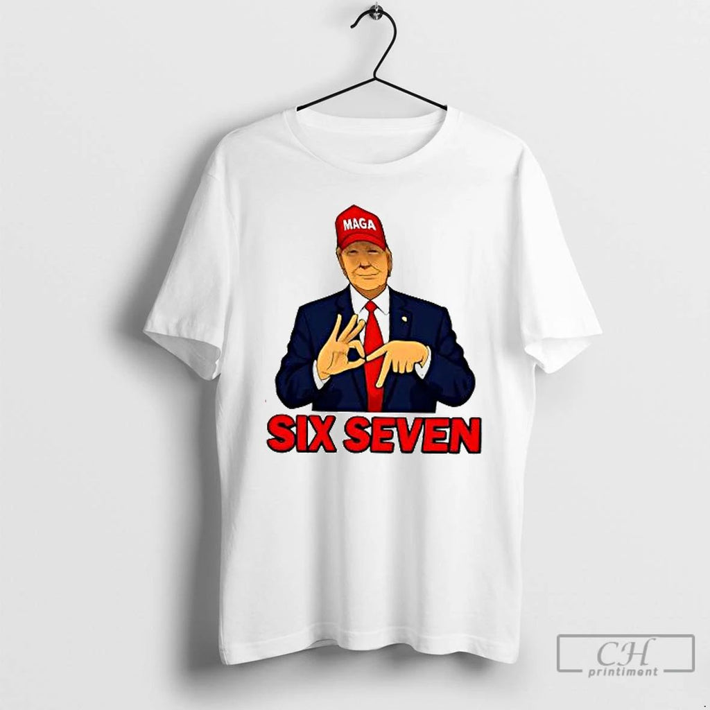 Premium Trump Hat Maga Six Seven Meme T Shirts