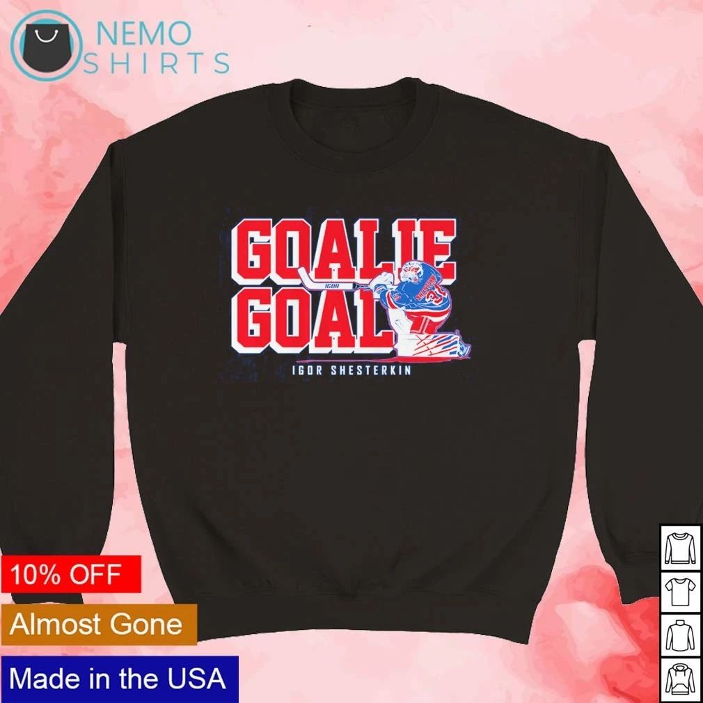 Igor Shesterkin Goalie Goal New York Rangers shirt