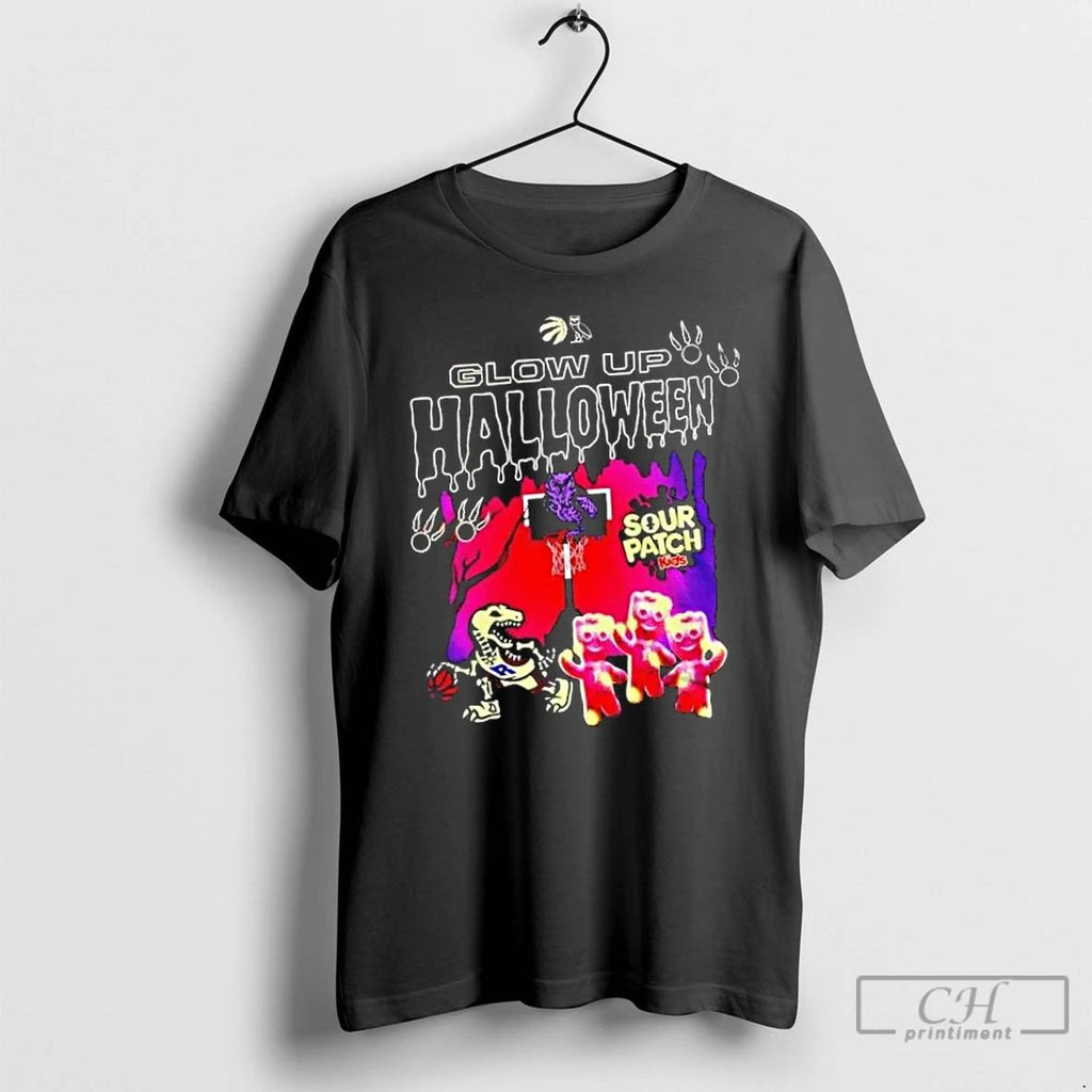 Classic Toronto Raptors Glow Up Halloween Sour Patch Kids 2 Sided T Shirts
