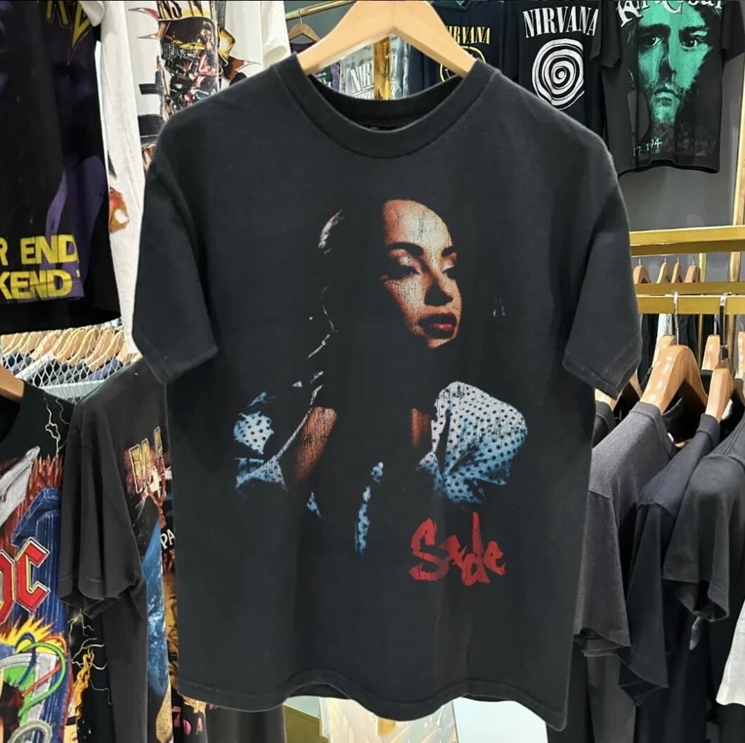 2-Sided Sade T Shirt Grunge Y2K Vintage 1993 Tour Graphic Emo Rave Indie Goth