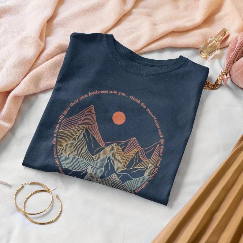 Mountain Nature Quote Boho Comfort Tee