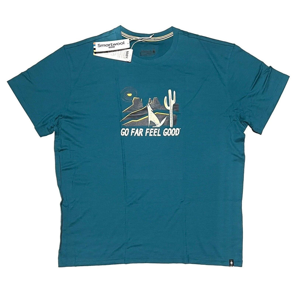 Smartwool Moonlight Desert Graphic T-Shirt Tee Size XL Short Sleeve Grn Blu NWT
