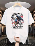 USA 250th Anniversary 1776-2026 Eagle Flag Patriotic July 4th T-Shirt