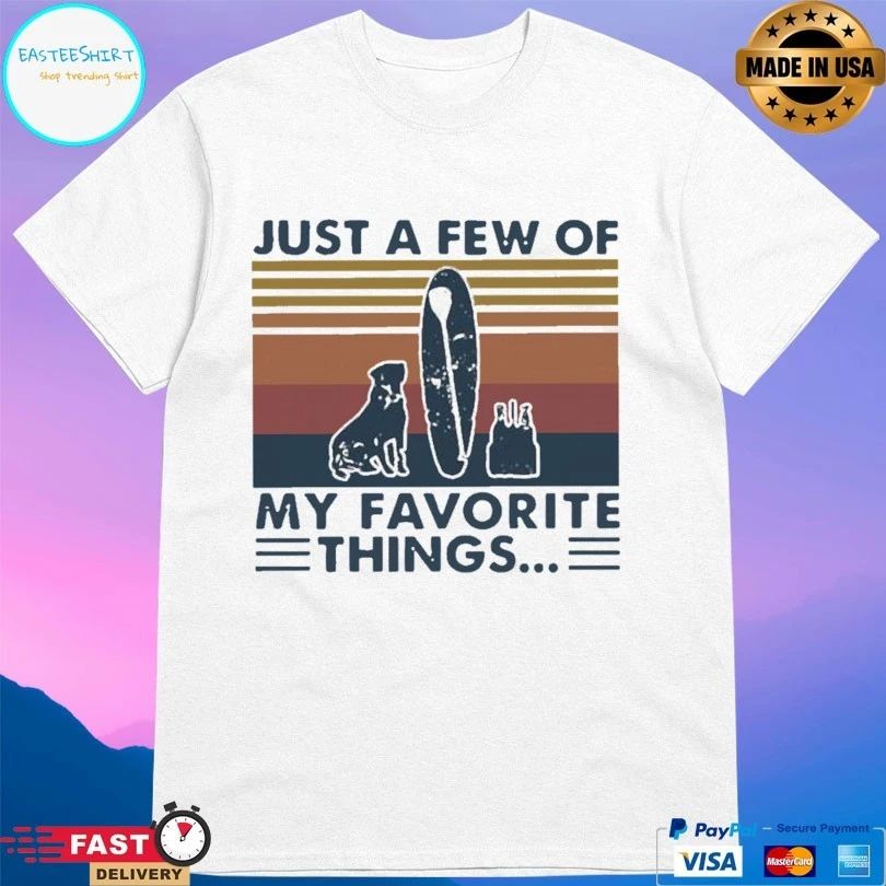 Dog Surfing Just A Few Of My Favorite Things Vintage T-shirt