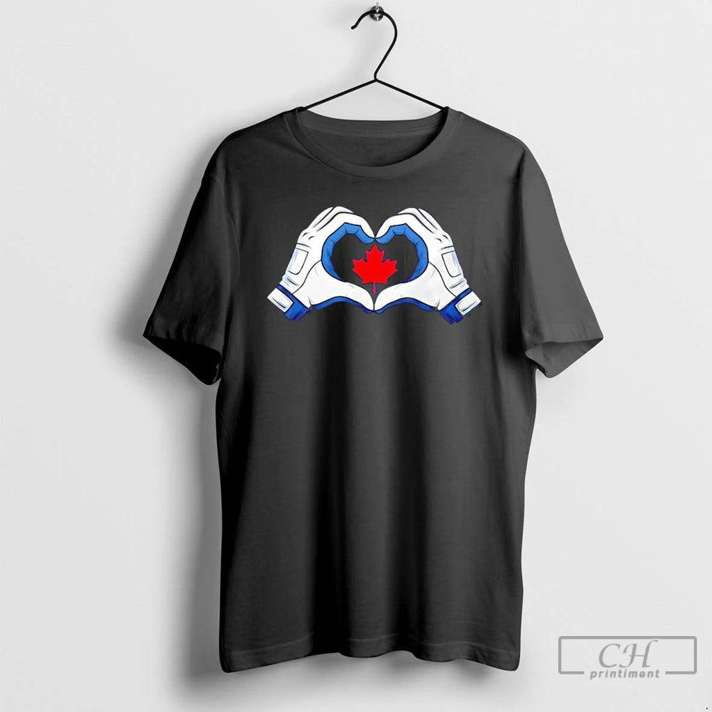 Classic Toronto Blue Jays Built For Fall Canada Heart Hands 2 Sided T Shirts