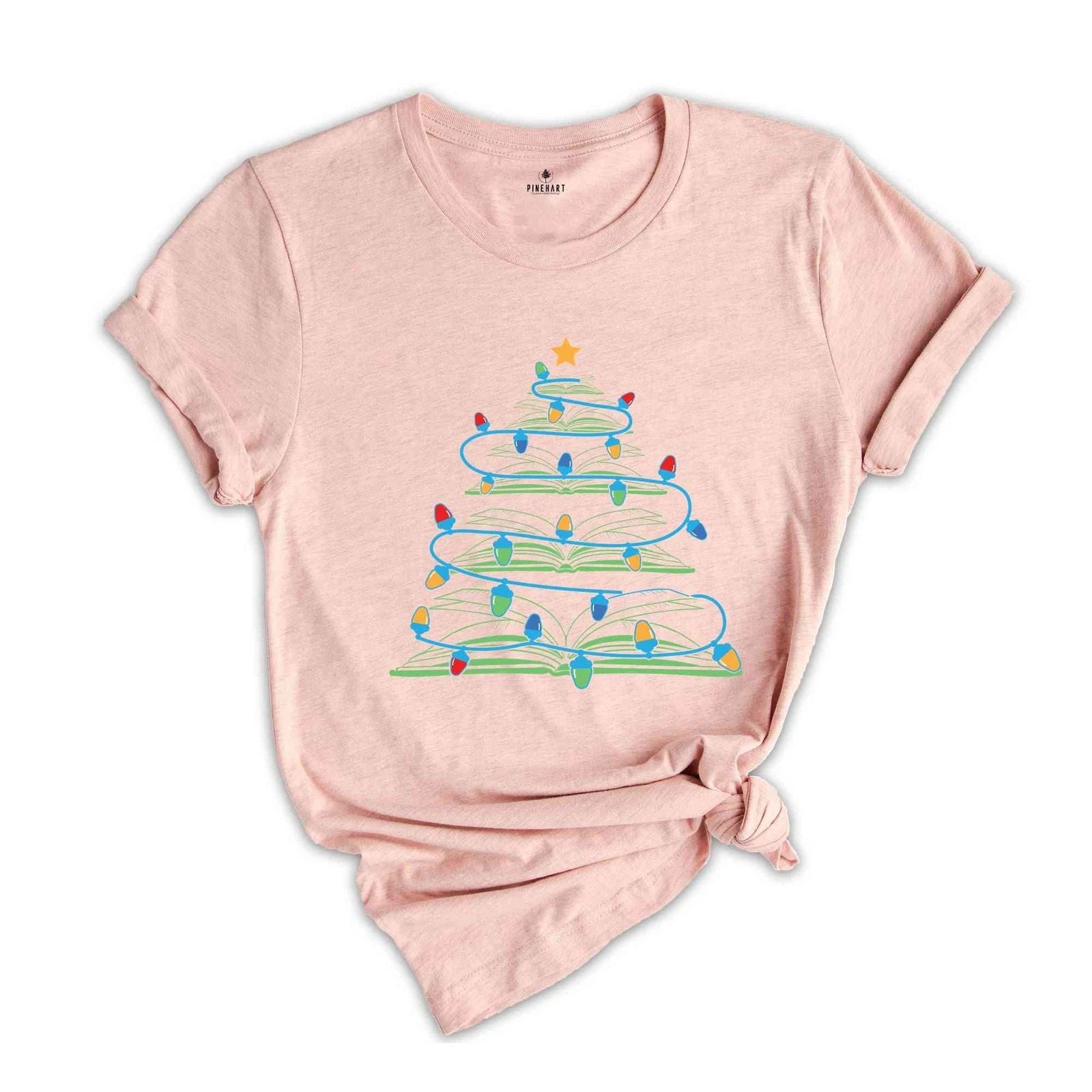 Books Tree Christmas Shirt, Cute Christmas Tee, Christmas Gift, Book Lover Chris