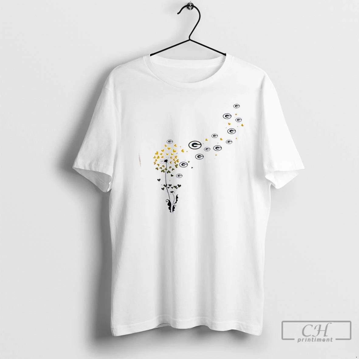 Classic Dandelion Flower Green Bay Packers Football Logo T Shirts