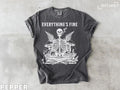 Skeleton Meditation Comfort Tee Funny Dark Humor Relaxing Yoga Shirt Gift