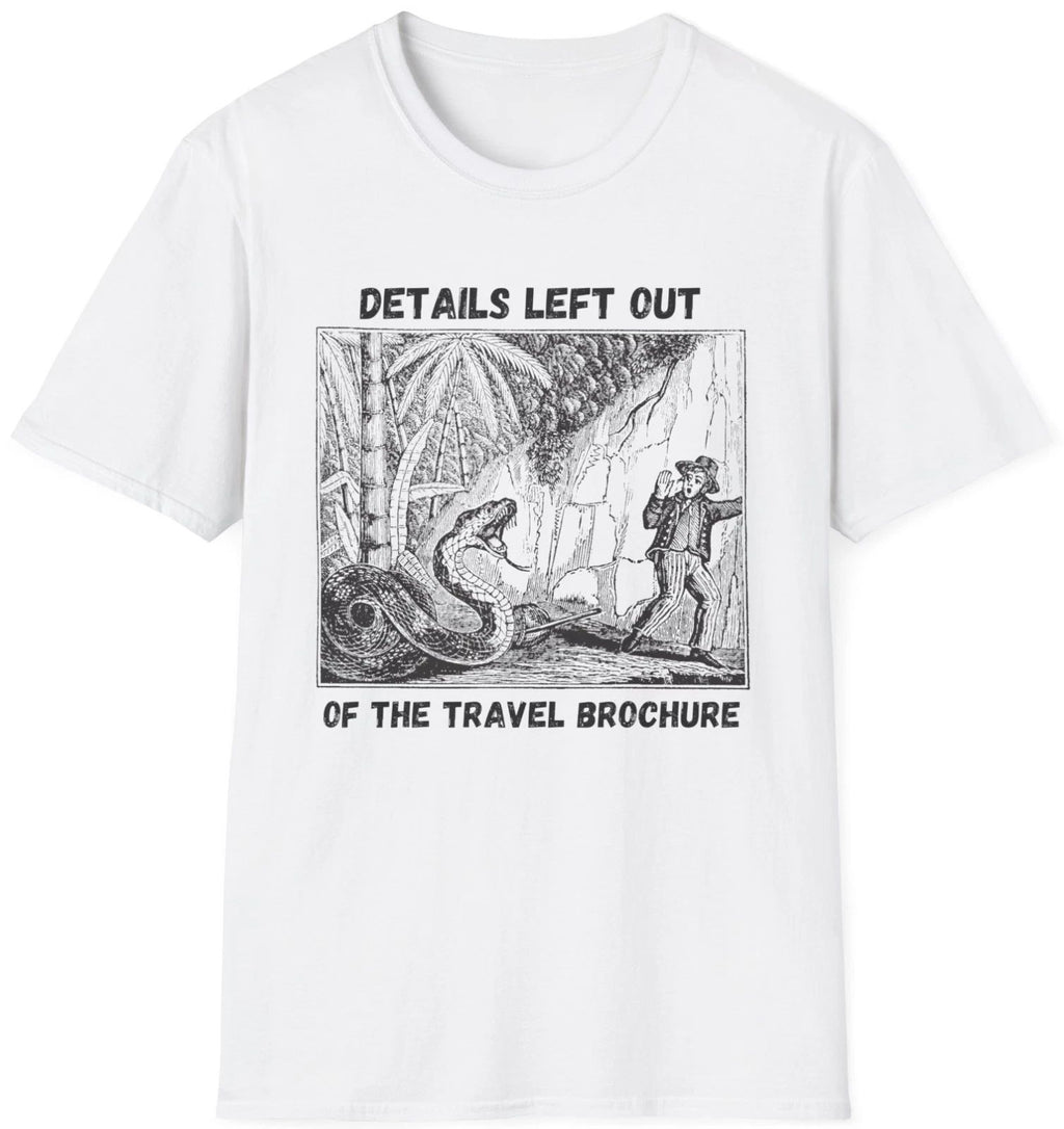 Travel Brochure T Shirt graphic tee White Size M