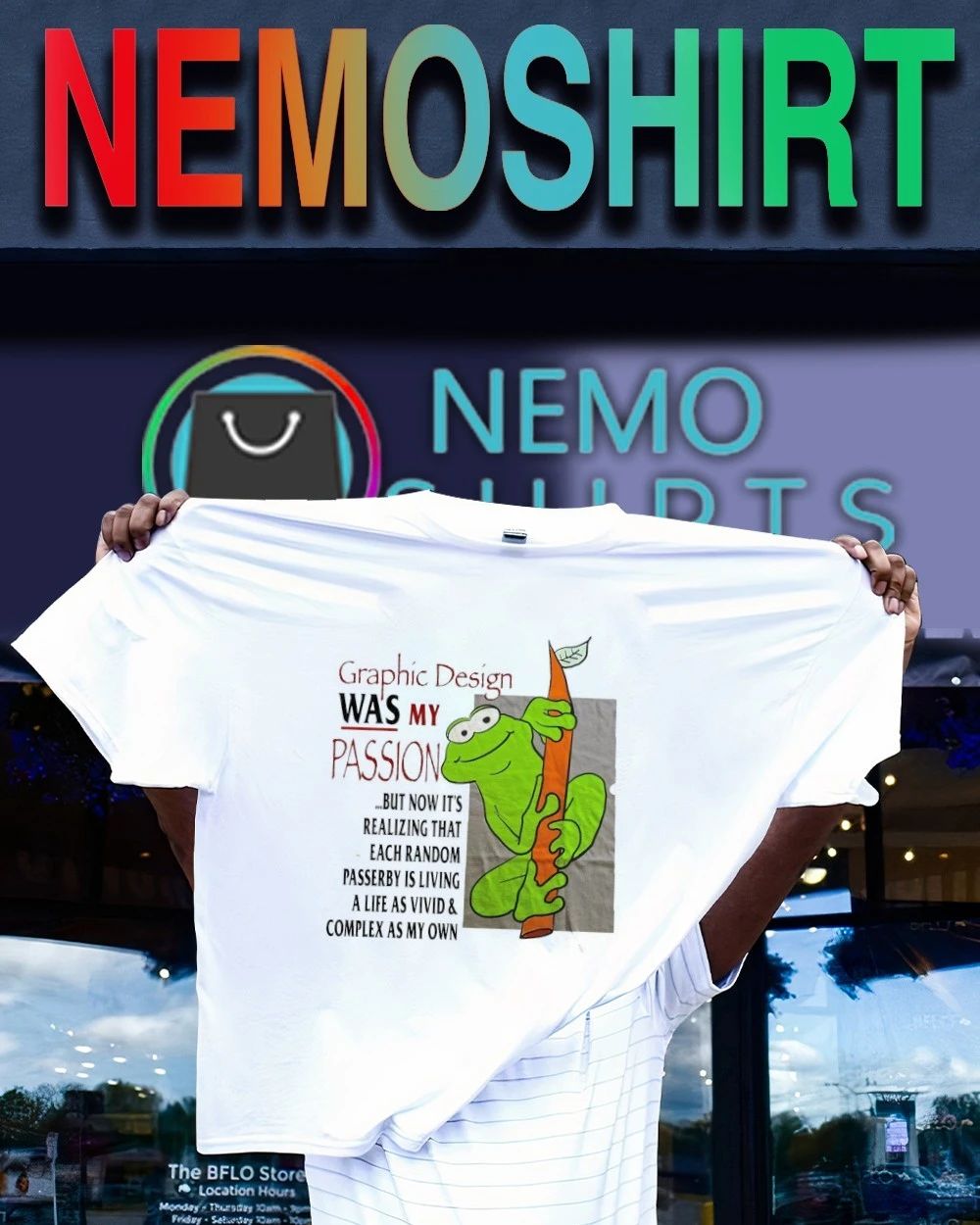 Frog Graphic Design Was My Passion shirt