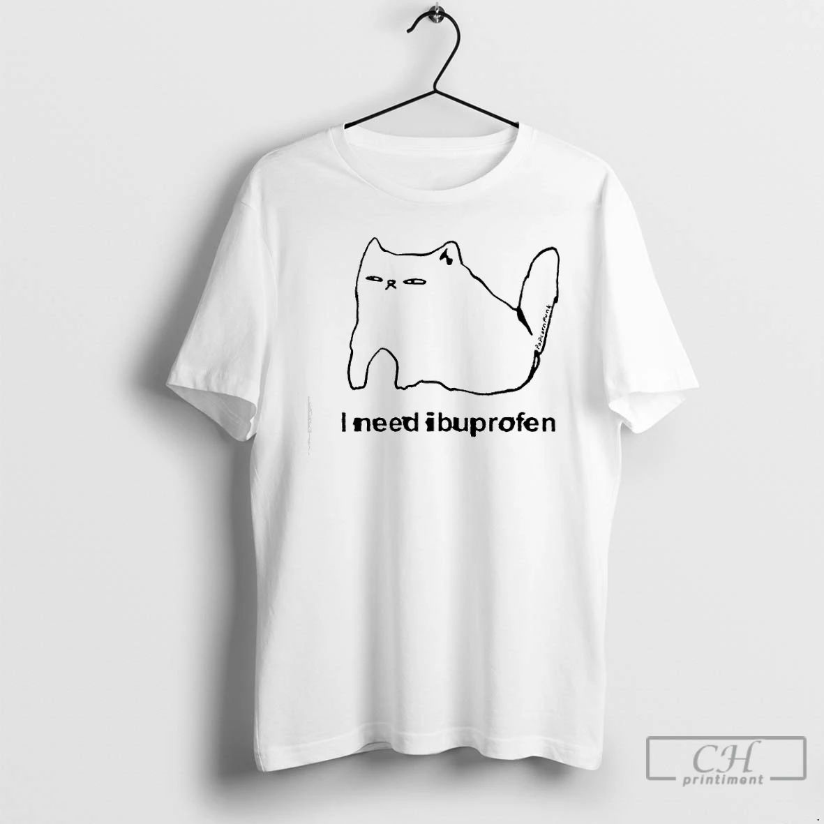 Premium I Need Ibuprofen Cat Graphic T Shirts