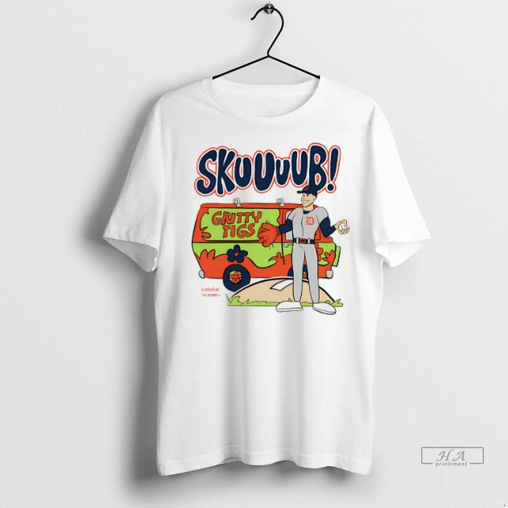 Trendy Tarik Skubal Detroit Tigers Skuuuub Gritty Tigs Cartoon Shirt Sweater