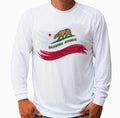 California Flag Surfing Long Sleeve UPF 30 T-Shirt Boat Sport Sun UV Protection