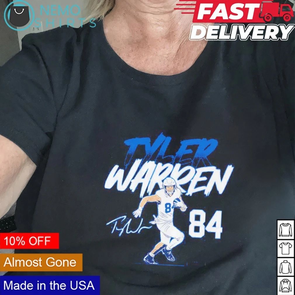 Tyler Warren Pose Signature Indianapolis Colts shirt