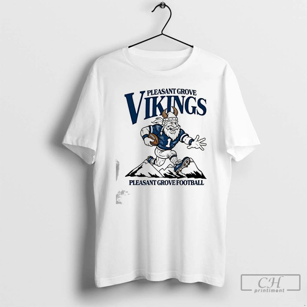 Classic Pleasant Grove Vikings Football Mascot 2025 T Shirts