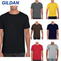 Gildan Mens Plain T Shirt Soft Ring Spun Short Sleeve Crewneck Cotton #64000