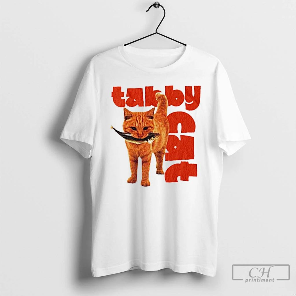 Classic Tabby Cat With Fish T Shirts