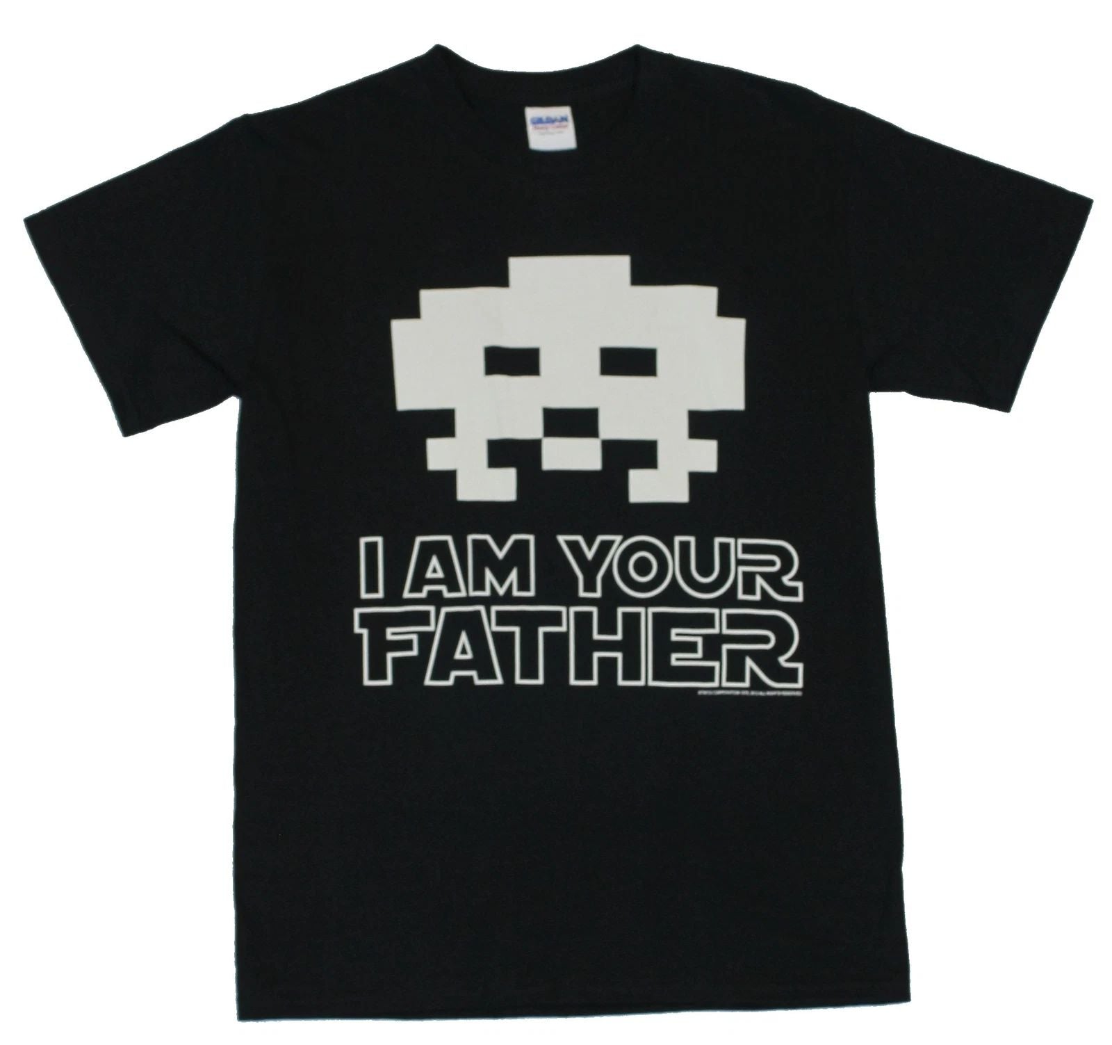 Space Invaders Adult New T-Shirt - "I Am Your Father" Classic Bad Guy Invader