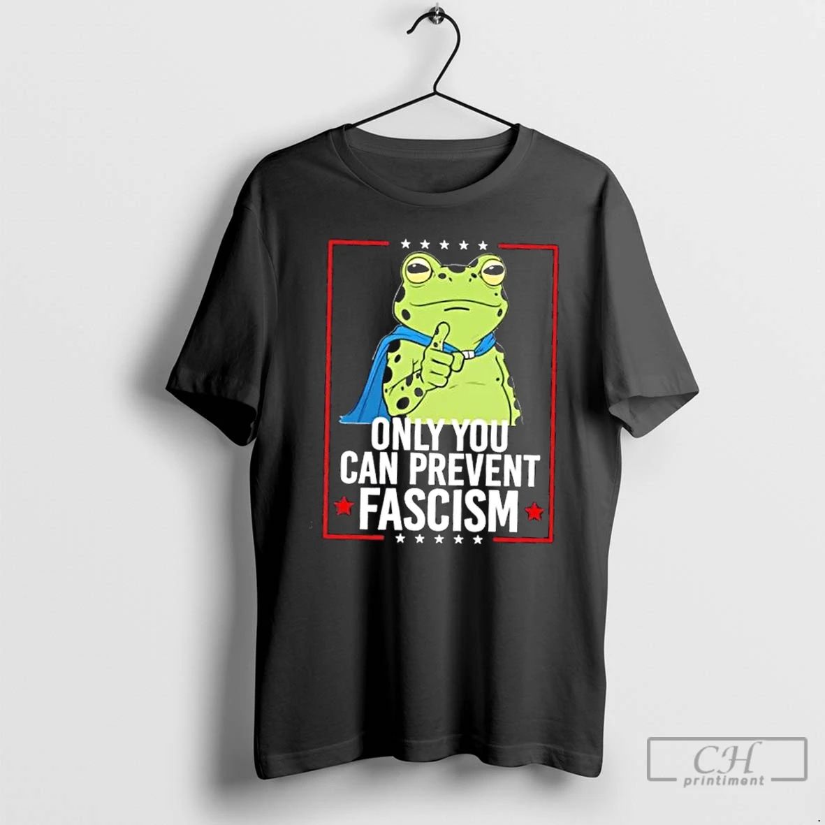 Classic Portland Frog Only You Can Prevent Fascism Stars T Shirts
