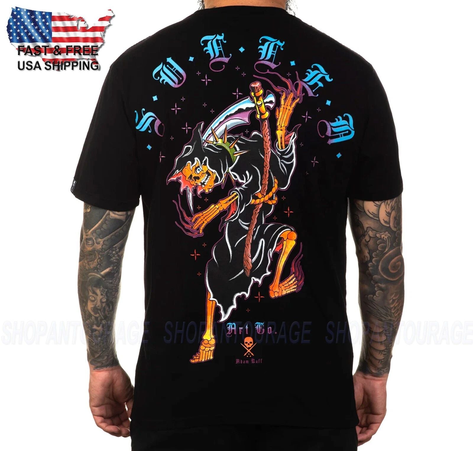 Sullen Art Collective Ruff Reaper Premium SCM5062 Short Sleeve T-shirt For Men