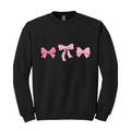 Cute Pink Ribbons Sweatshirt, Pink Bows Sweatshirt, Coquette Bows Core Sweatshir