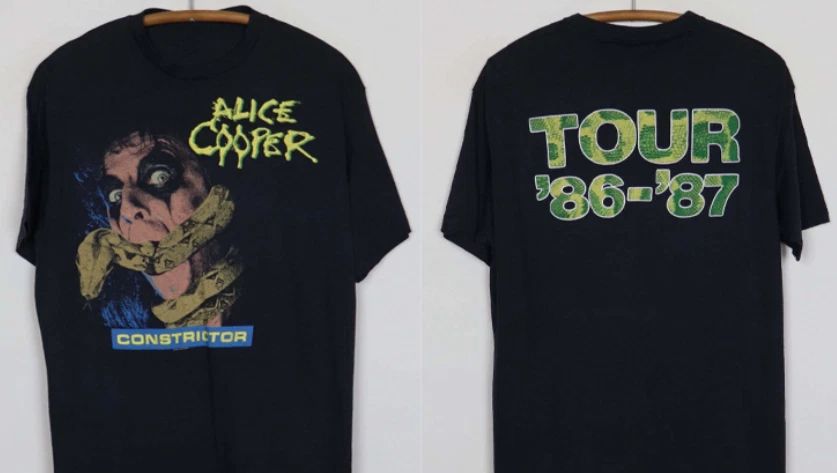 Vintage 1986 Alice Cooper Constrictor Tour Shirt