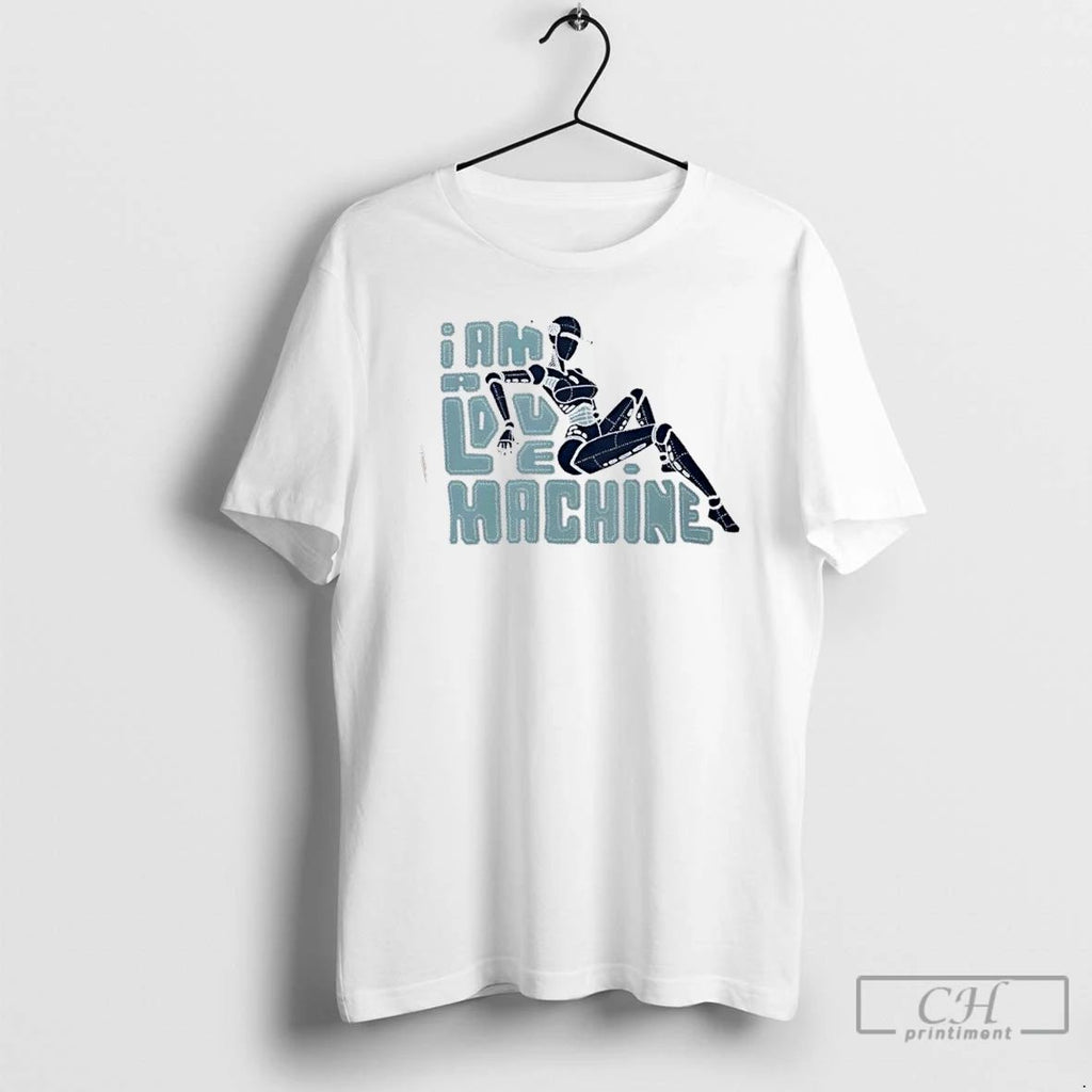 Classic I Am A Love Machine Retro Robot Humor T Shirts