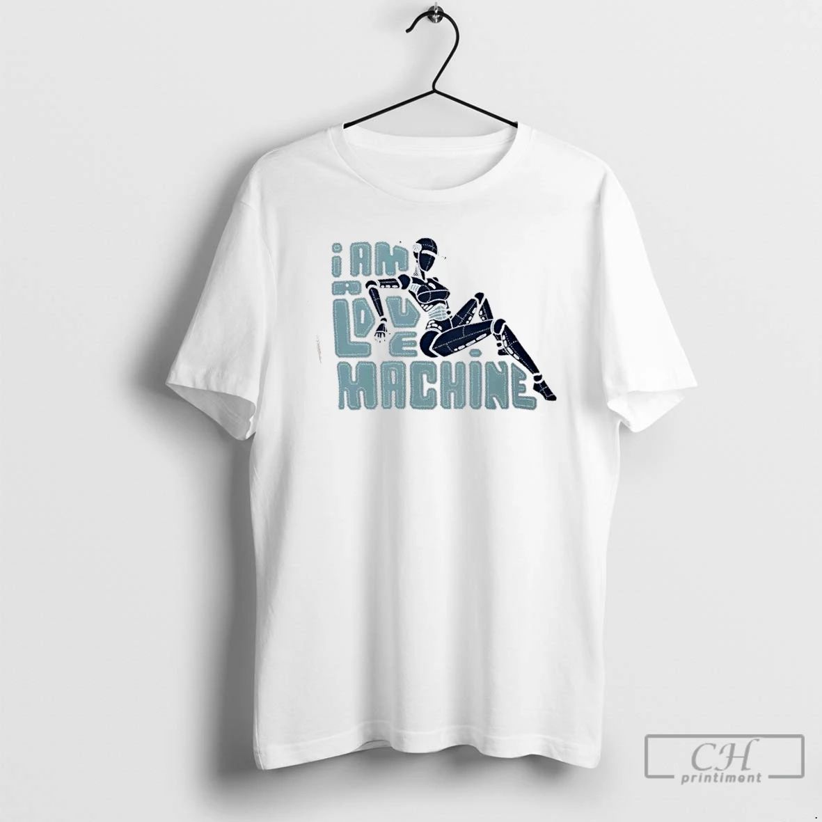 Classic I Am A Love Machine Retro Robot Humor T Shirts