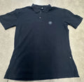 Rikwil Polo Shirt Mens Large Black Short Sleeve Logo Surf Skate Since 1989