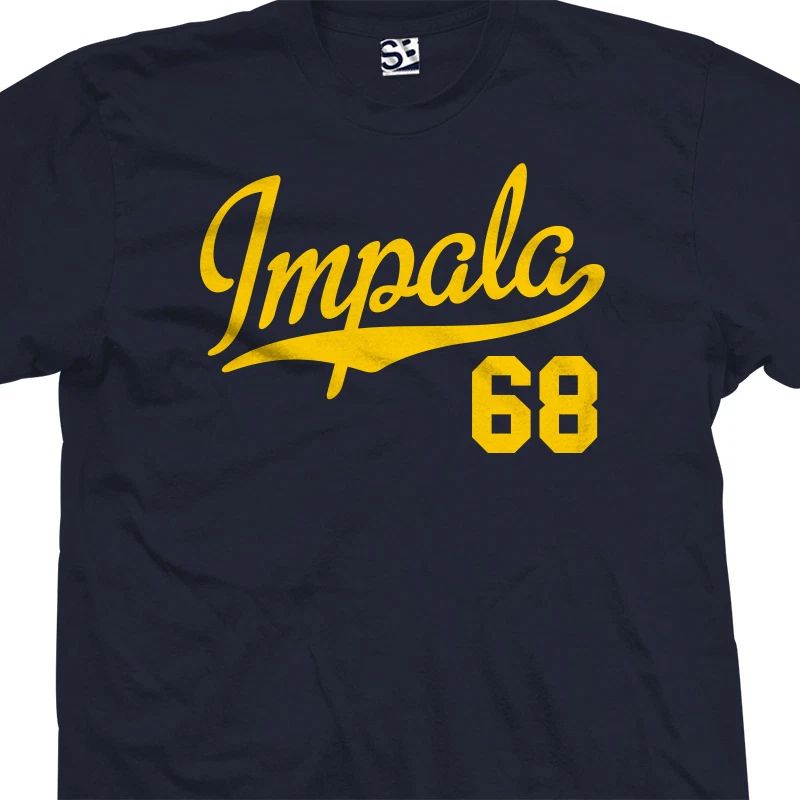 Impala 68 Script T-Shirt | 1968 SS Lowrider Classic Sports Jersey Mens Tee Shirt