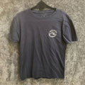 Quiksilver T Shirt Mens Small Navy Blue Doing Fine Since 69 Surf Graphic Tee