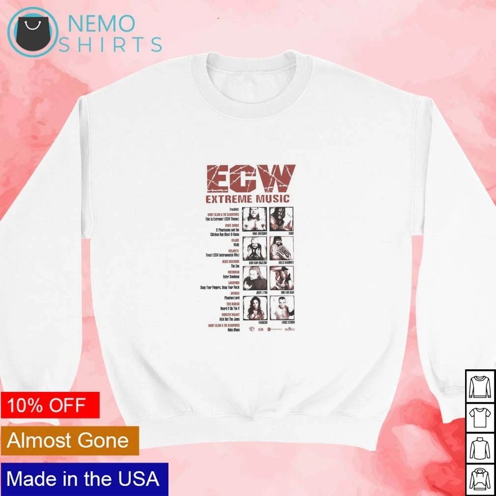 ECW Extreme Music Compilation Album Featuring Mike Awesome Sabu and Rob Van Dam shirt