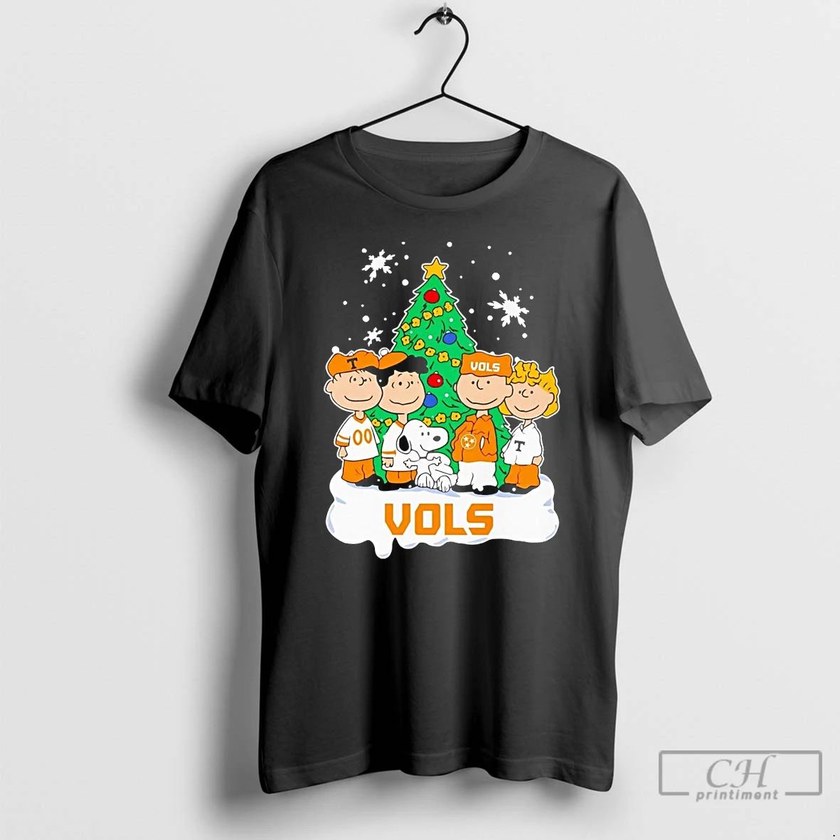Premium Peanuts Characters Tennessee Volunteers Christmas Tree T Shirts