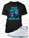 Mens True Legends Never Die Sneaker Tee to Complement J11 Legend Blue