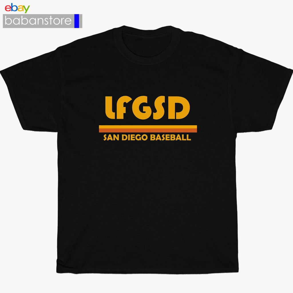 New LFGSD San Diego Baseball Logo Black/White/Grey/Navy T-Shirt Size S-5XL