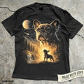 French Bulldog Howling To The Moon  Vintage Graphic Dog Lover T-Shirt S-3XL