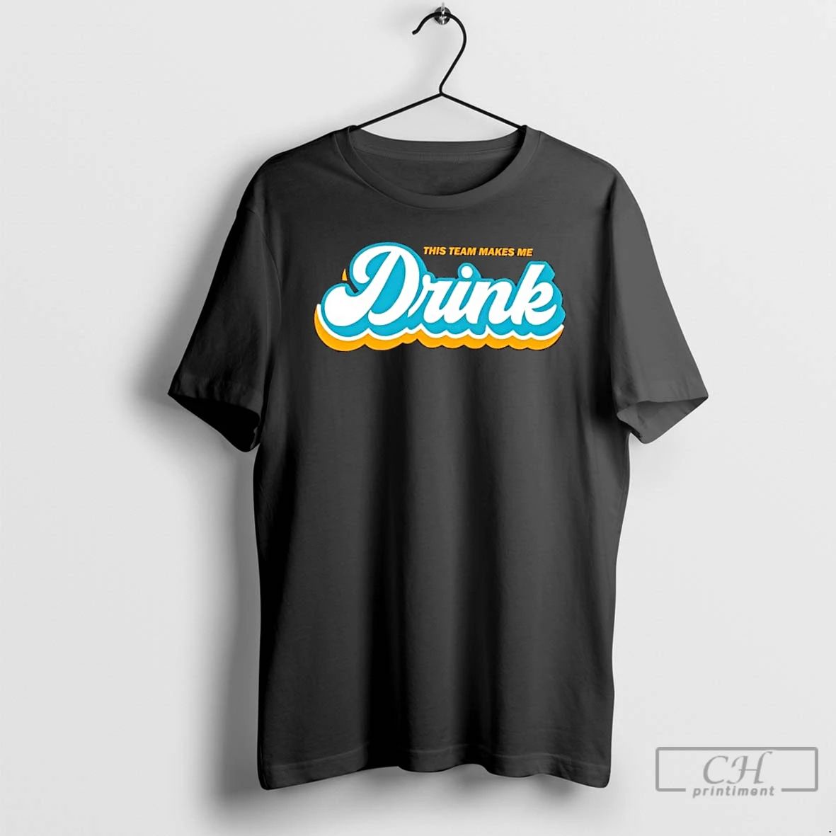 Classic This Team Makes Me Drink Miami Football Fan T Shirts