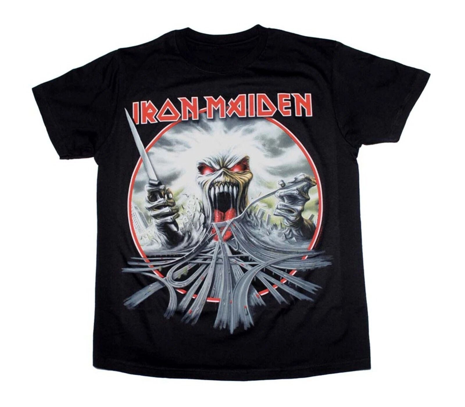 IRON MAIDEN cd lgo CALIFORNIA HIGHWAY Official SHIRT XXL 2X New trooper seventh