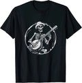 Skeleton Playing Banjo Funny Bluegrass Style Classic Tee T-Shirt