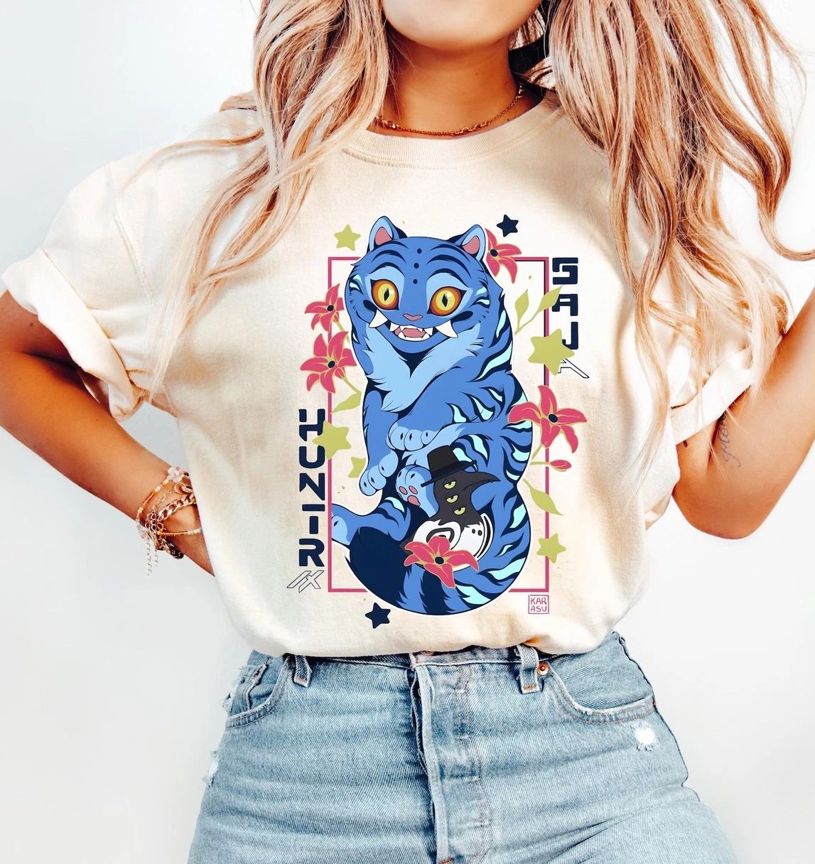 Fantasy Demon Style Anime Graphic Unisex T-Shirt Multicolor S-4XL
