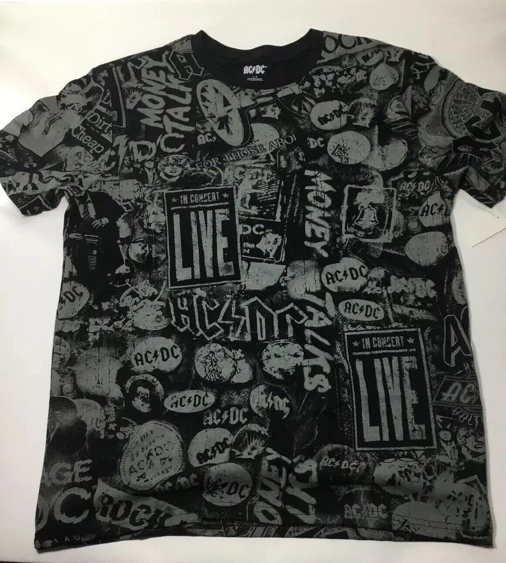 NWT AC/DC Cotton Blend Short Sleeve Band TEE T-Shirt LARGE L