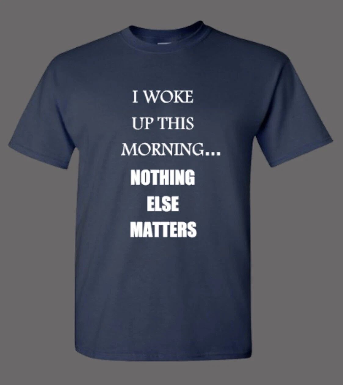 Inspirational T Shirt Faith Design Blue White Sizes S-XL  Pre Shrunk Cotton..