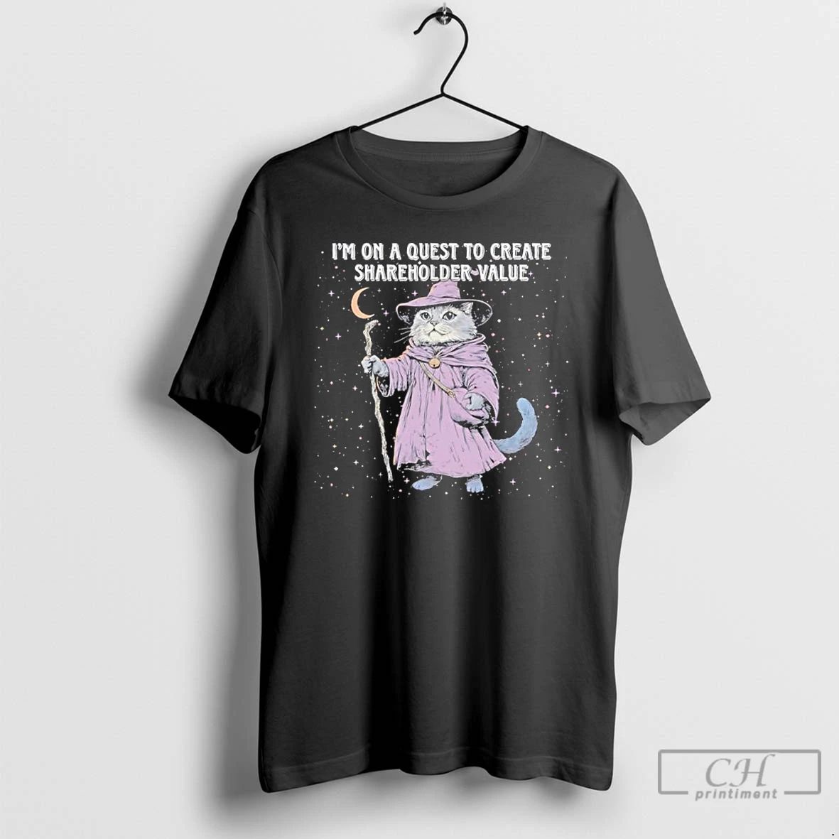 Classic Wizard Cat Im On A Quest To Create Shareholder Value T Shirts