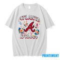 Atlanta Braves Flowers Graphic Pullover Tshirts Sweater