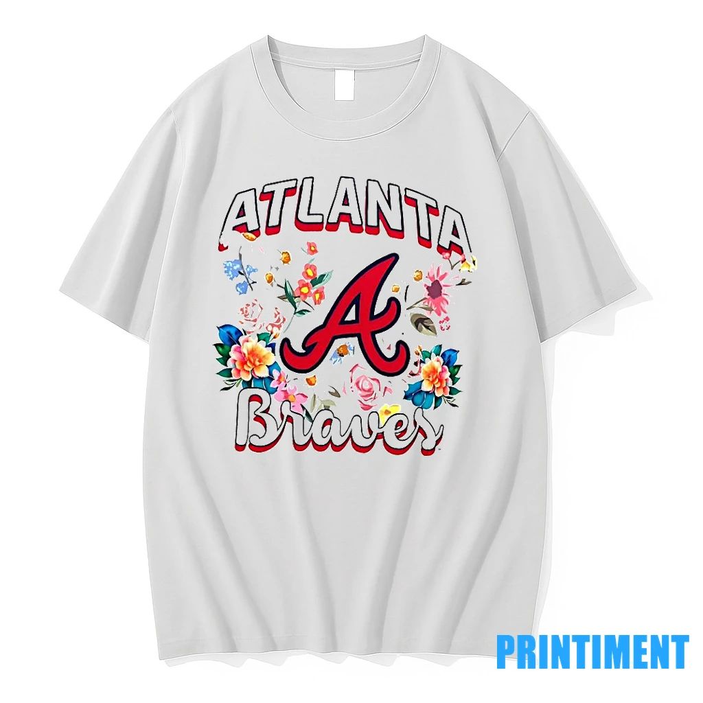 Atlanta Braves Flowers Graphic Pullover Tshirts Sweater