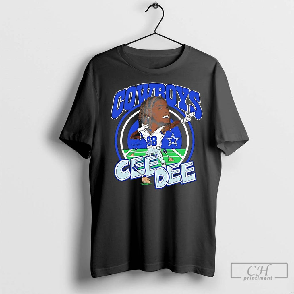 Premium Ceedee Lamb Dallas Cowboys Player Signature Caricature