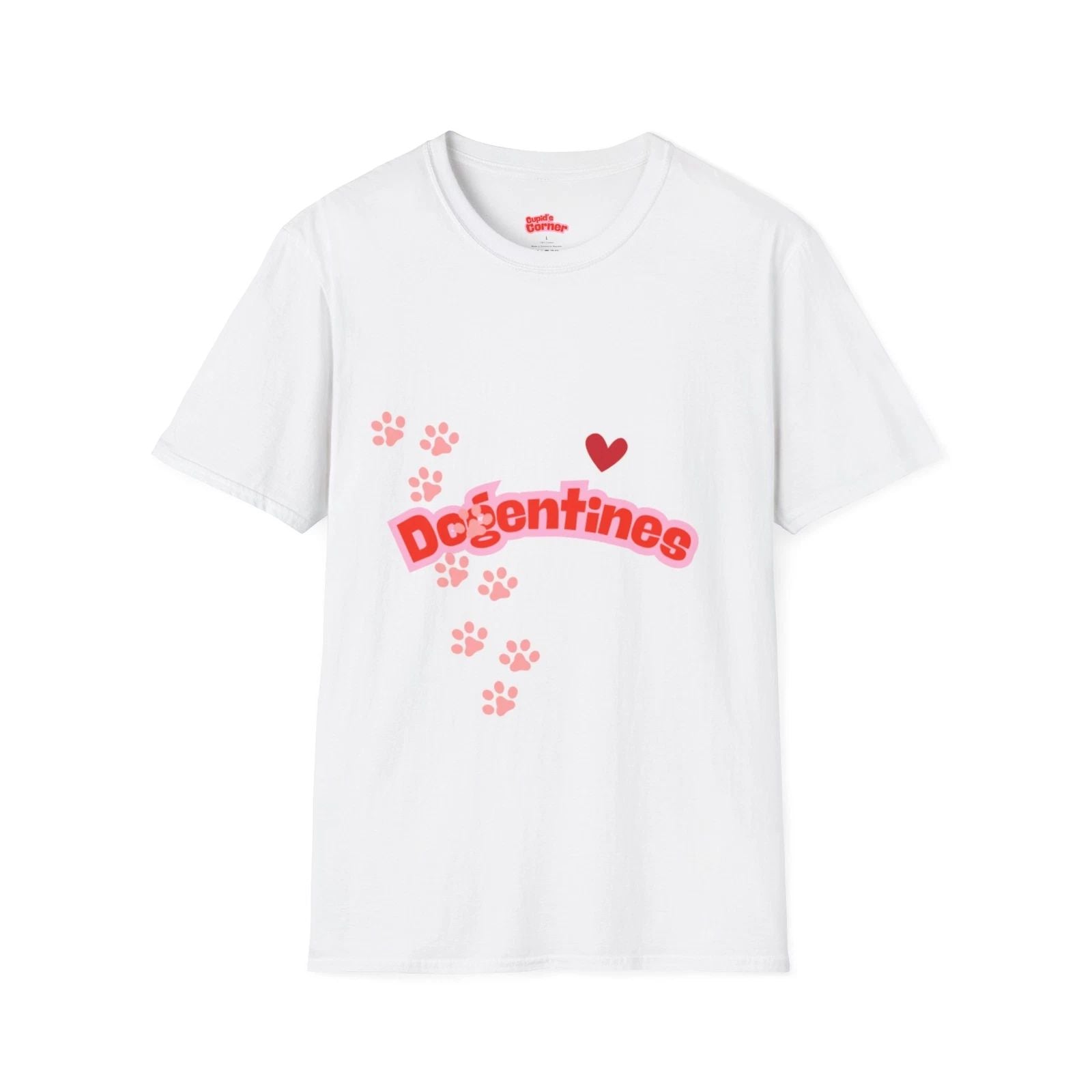 Dogentines Unisex Tee Shirt, Valentine's Day Dog Tee, Softstyle T-Shirt for Dog