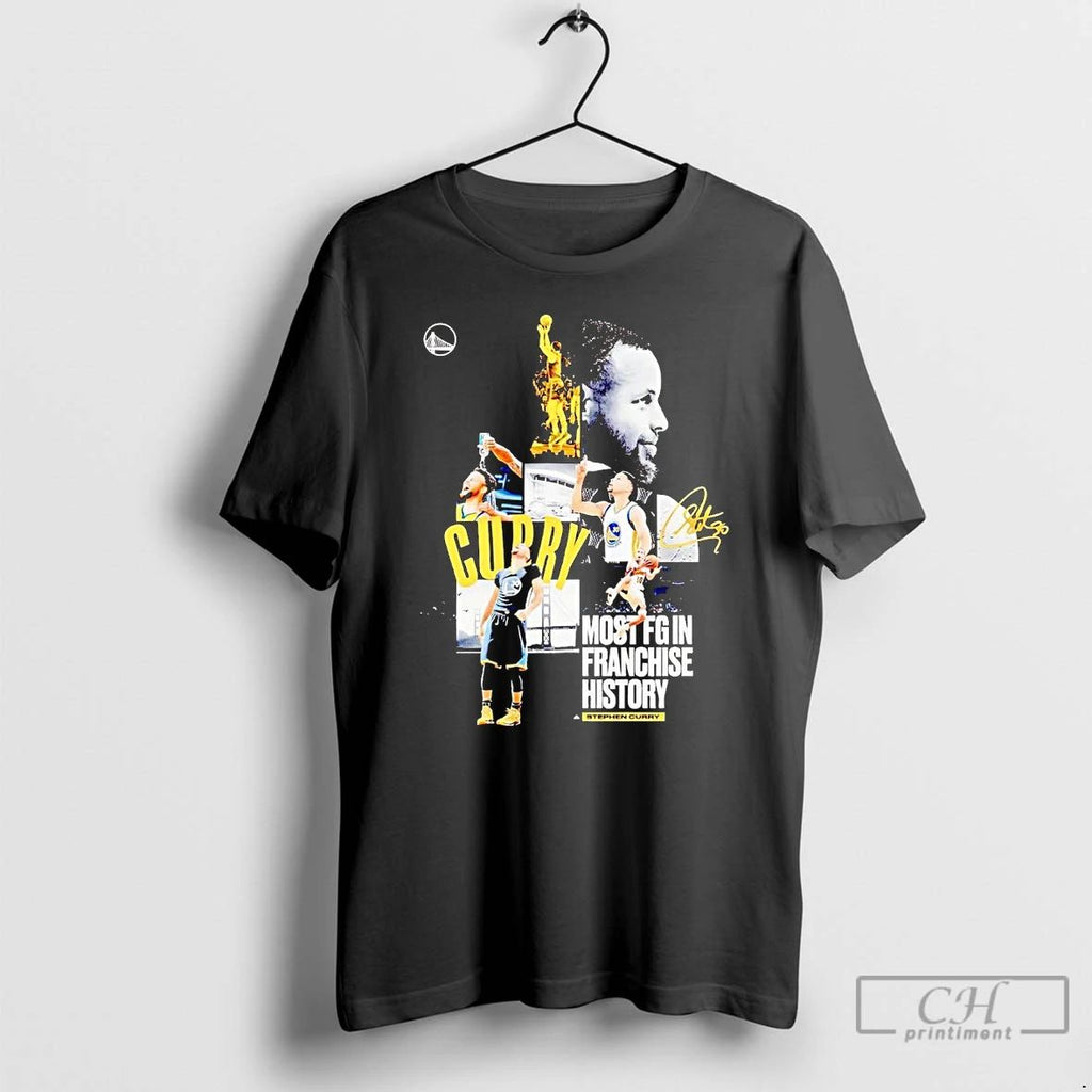 Premium Stephen Curry Most Fg In Franchise History T Shirts